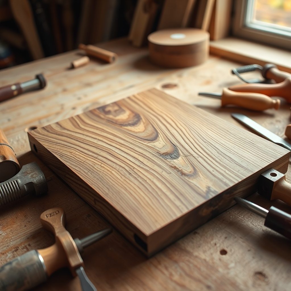 Participants in a woodworking workshop